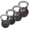 Sport-Thieme Rubberised, Smooth Chrome-Handled Set Kettlebell